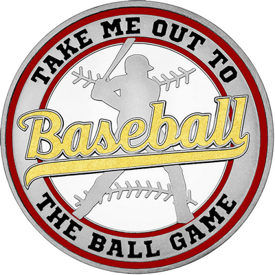Gold "Baseball" with Maroon Outer Circular Borders